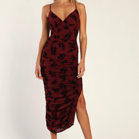 Lulus BRAND NEW Burgundy Dress - Picture 1 of 4